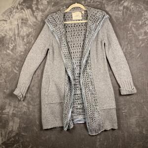 Anthropologie Angel Of The North  Open-Front Knit Sweater